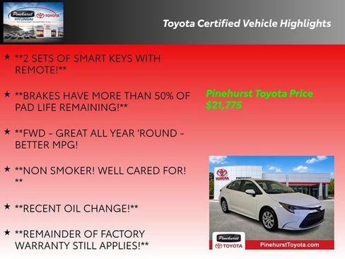 Certified 2024 Toyota Corolla LE FWD image 36