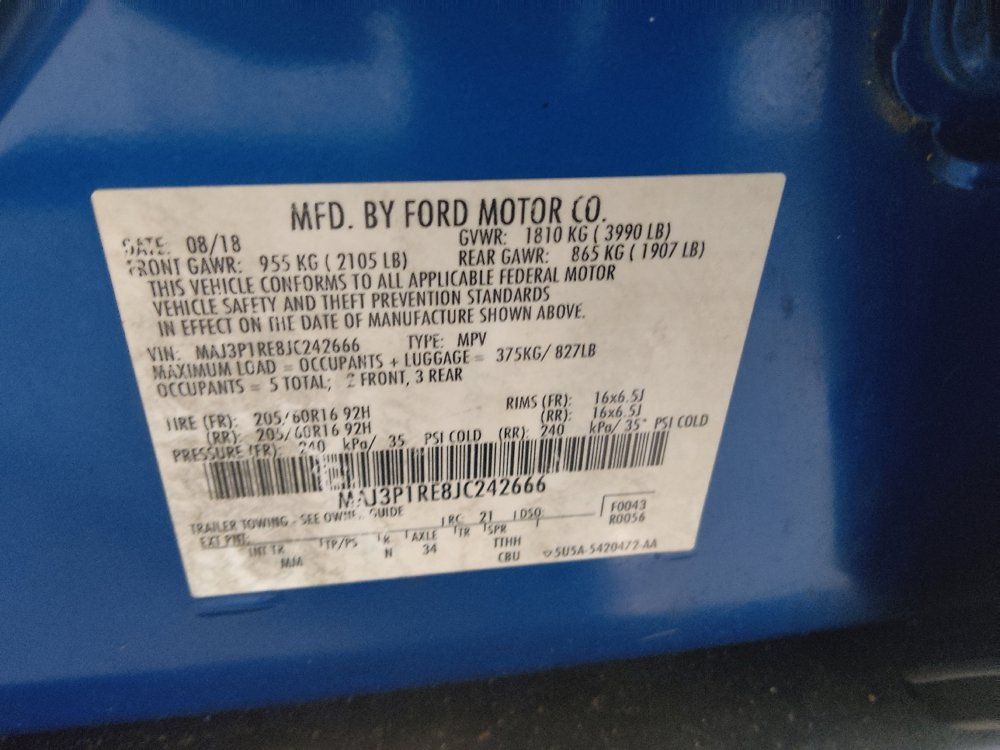 Used 2018 Ford EcoSport S FWD image 33