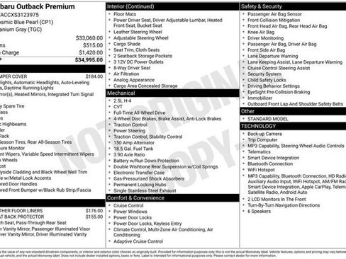 Used 2025 Subaru Outback Premium AWD/4WD image 2