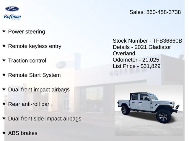Used 2021 Jeep Gladiator Overland w/ LED Lighting Group AWD/4WD image 20