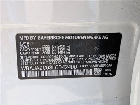Used 2020 BMW 530e w/ Convenience Package RWD image 17
