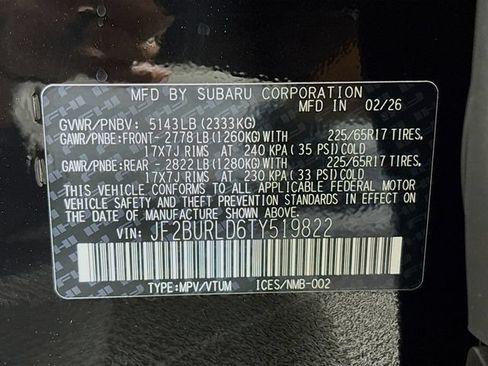 Certified 2026 Subaru Outback Wilderness AWD/4WD image 37