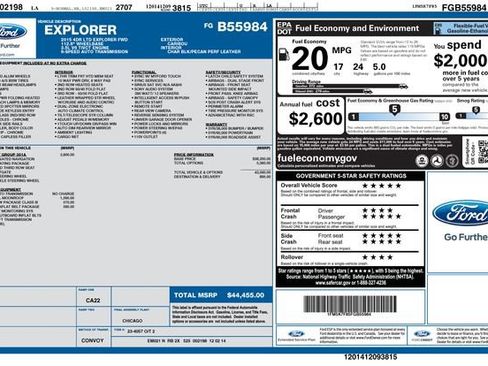 Used 2015 Ford Explorer Limited w/ Equipment Group 301A FWD image 4