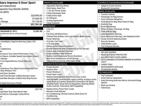 Used 2024 Subaru Impreza 2.0i Sport w/ Popular Package #1 image 30