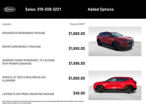 Certified 2021 Chevrolet Blazer RS w/ Enhanced Convenience Package image 2