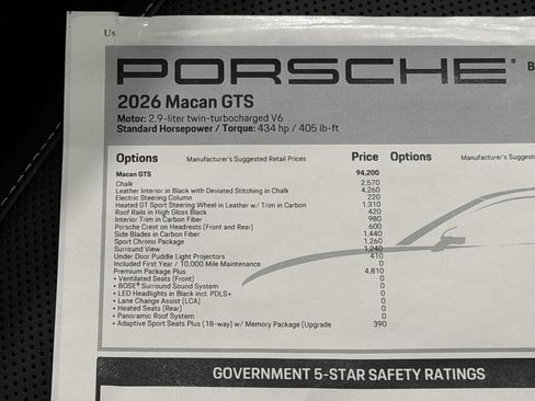 New 2026 Porsche Macan GTS AWD/4WD image 63