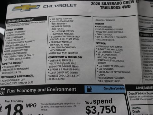 Used 2020 Chevrolet Silverado 1500 LT Trail Boss AWD/4WD image 68