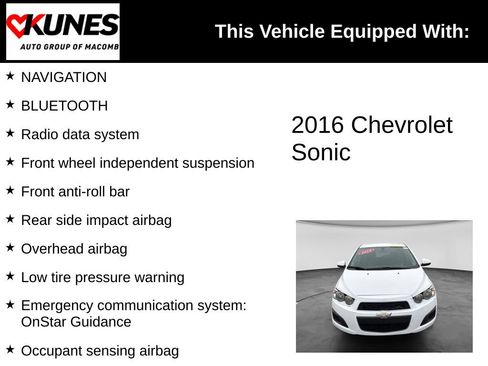 Used 2016 Chevrolet Sonic LS FWD image 3