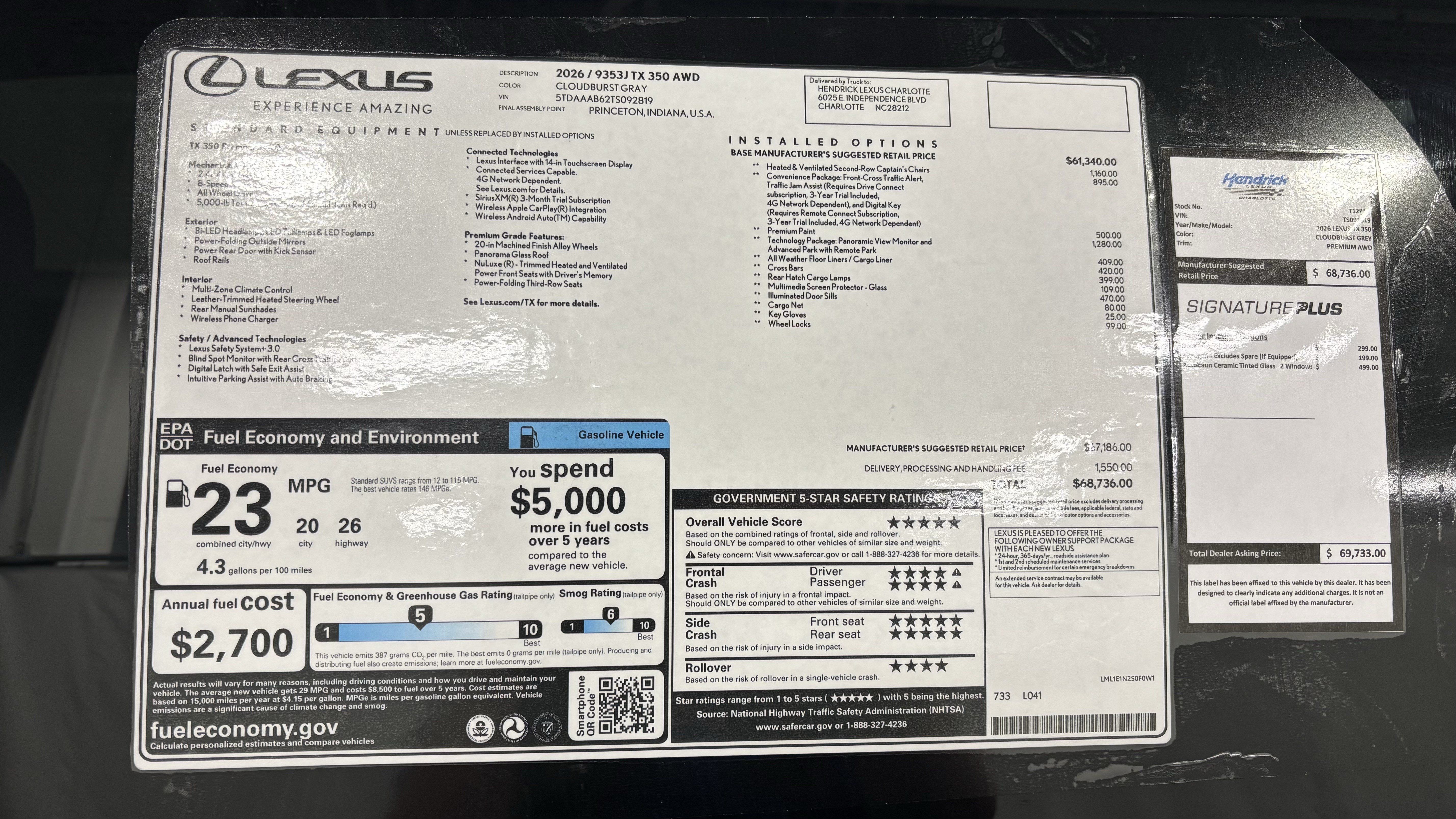 Used 2026 Lexus TX 350 AWD w/ Technology Package image 16
