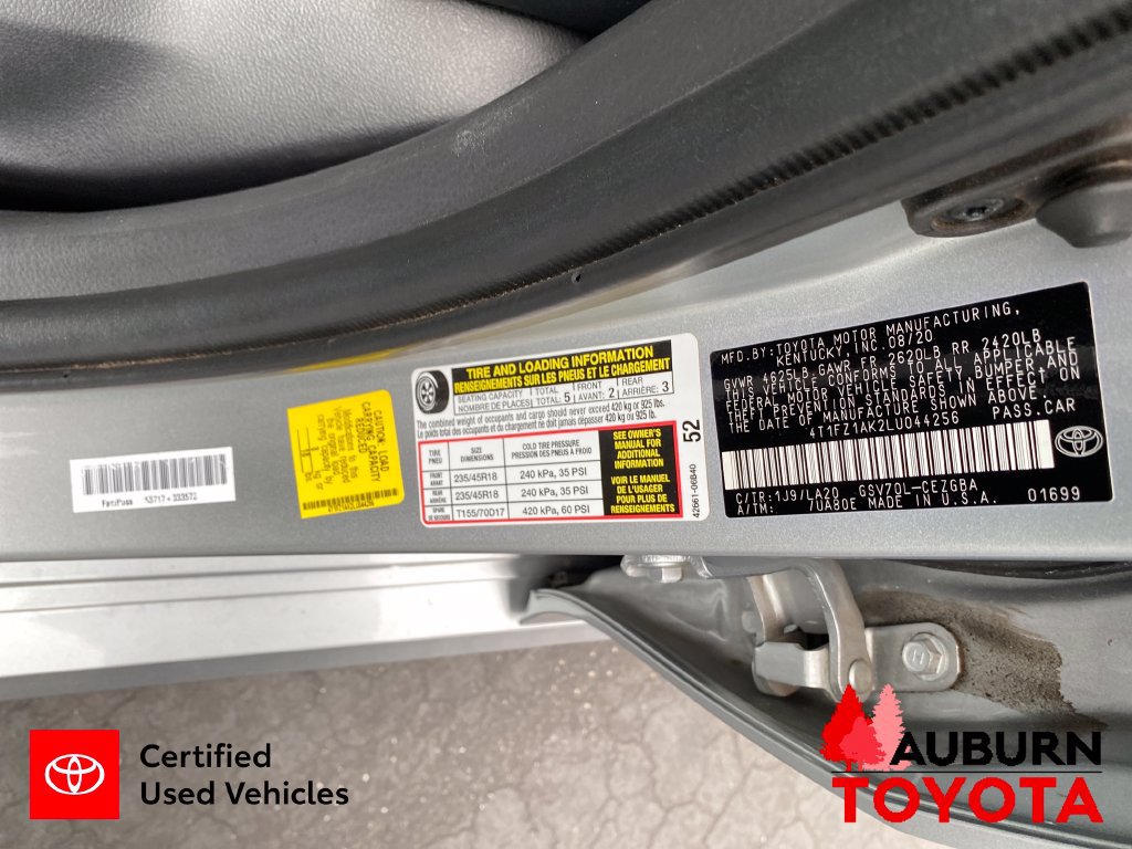 Certified 2020 Toyota Camry XLE w/ Driver Assist Package FWD image 25