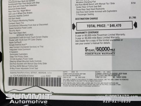 New 2025 Jeep Grand Cherokee L Laredo w/ Luxury Tech Group I image 39