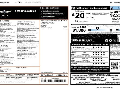 Used 2018 Genesis G80 3.8 image 21