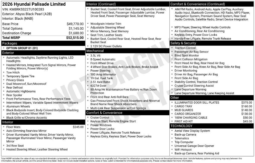 Certified 2026 Hyundai Palisade Limited FWD image 33