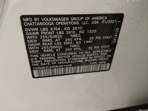 Used 2021 Volkswagen Atlas SE w/ Towing Package FWD image 33