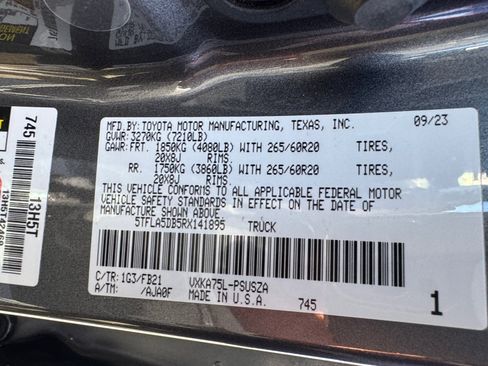 Used 2024 Toyota Tundra SR5 w/ TRD Sport Package AWD/4WD image 17