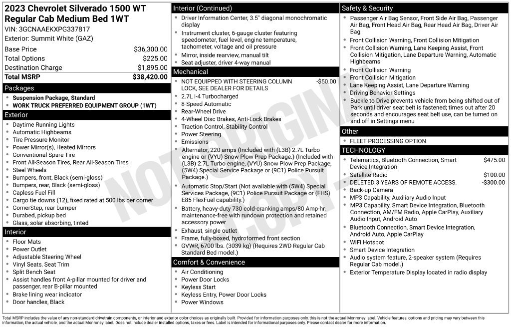 Used 2023 Chevrolet Silverado 1500 W/T RWD image 18