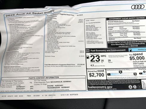 New 2026 Audi A6 Premium Plus image 19