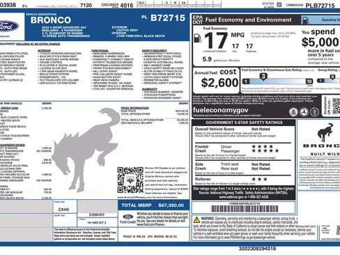 Used 2023 Ford Bronco Badlands w/ Sasquatch Package image 39