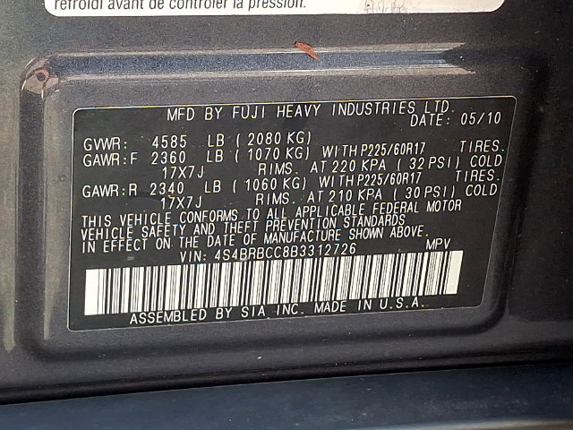 Used 2011 Subaru Outback 2.5i Premium AWD/4WD image 27
