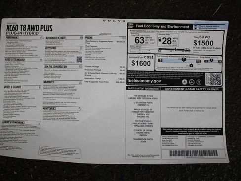Certified 2025 Volvo XC60 T8 Plus w/ Protection Package Premier AWD/4WD image 16