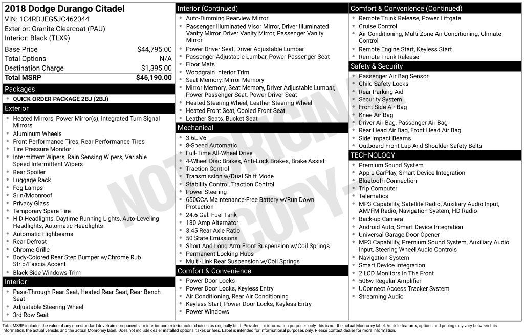 Used 2018 Dodge Durango Citadel AWD/4WD image 32