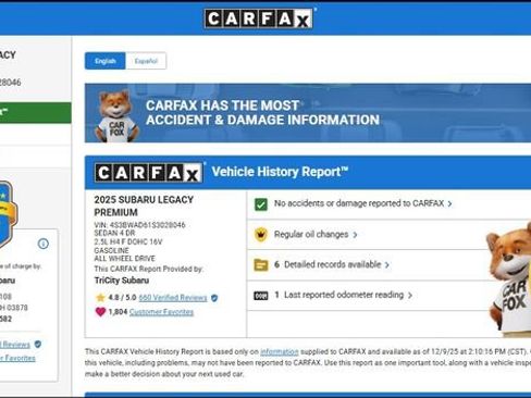 Used 2025 Subaru Legacy Premium image 12