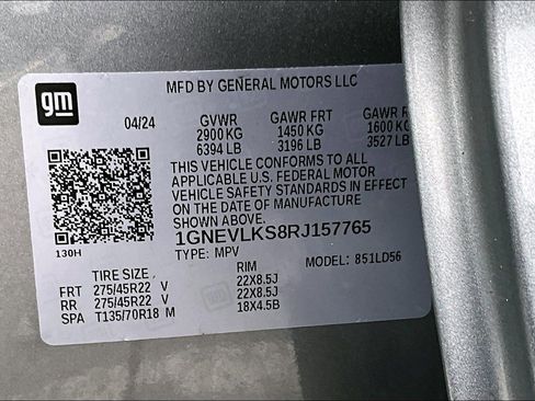 Certified 2024 Chevrolet Traverse RS w/ LPO, Floor Liner Package image 36