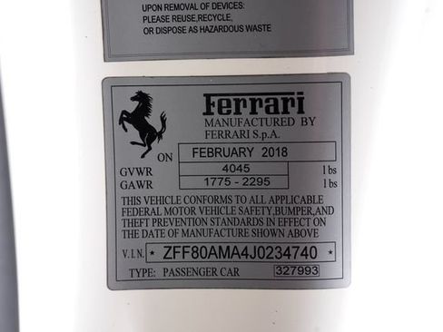 Certified 2018 Ferrari 488 Spider RWD image 66
