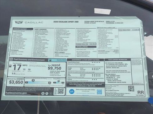 New 2026 Cadillac Escalade Sport image 18