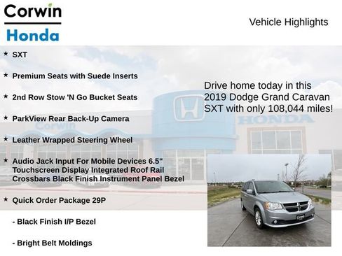 Used 2019 Dodge Grand Caravan SXT FWD image 6