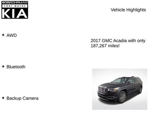 Used 2017 GMC Acadia SLE w/ Driver Alert Package I AWD/4WD image 8