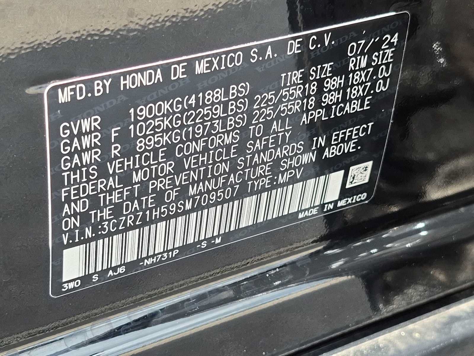 Certified 2025 Honda HR-V Sport image 30