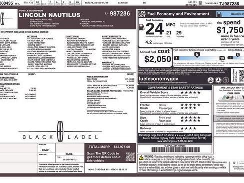 New 2026 Lincoln Nautilus Black Label w/ Jet Appearance Package image 29