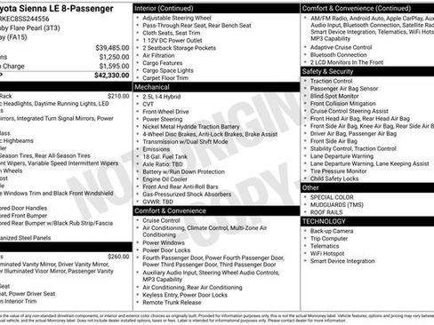 Used 2025 Toyota Sienna LE FWD image 37