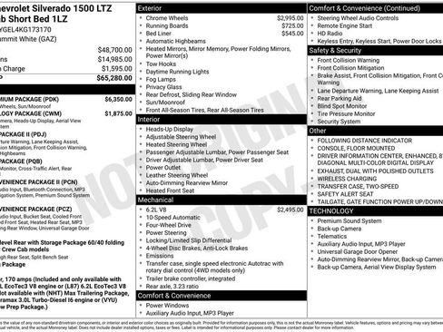 Used 2019 Chevrolet Silverado 1500 LTZ w/ LTZ Premium Package image 39