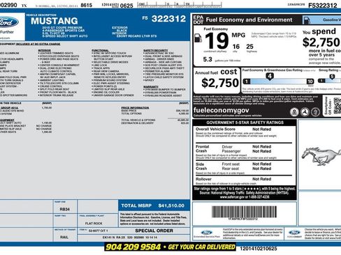 Used 2015 Ford Mustang GT Premium w/ Equipment Group 401A RWD image 36