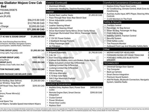 Used 2021 Jeep Gladiator Mojave w/ Uconnect 4C Nav & Sound Group AWD/4WD image 6
