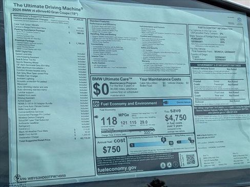 New 2026 BMW i4 eDrive40 w/ Premium Package RWD image 20