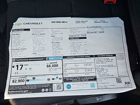 New 2026 Chevrolet Tahoe LS image 23