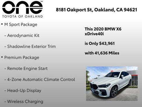 Used 2020 BMW X6 xDrive40i w/ M Sport Package AWD/4WD image 7