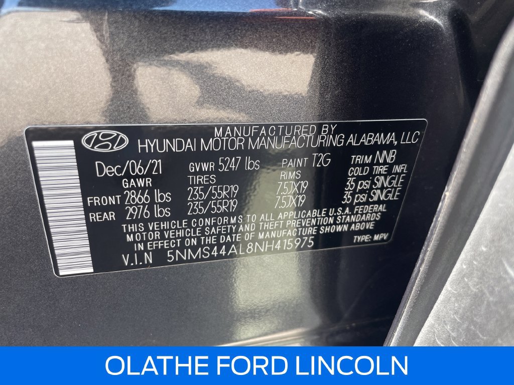 Used 2022 Hyundai Santa Fe Limited FWD image 17