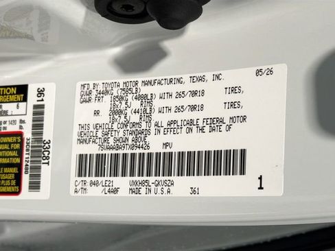 New 2026 Toyota Sequoia SR5 AWD/4WD image 26