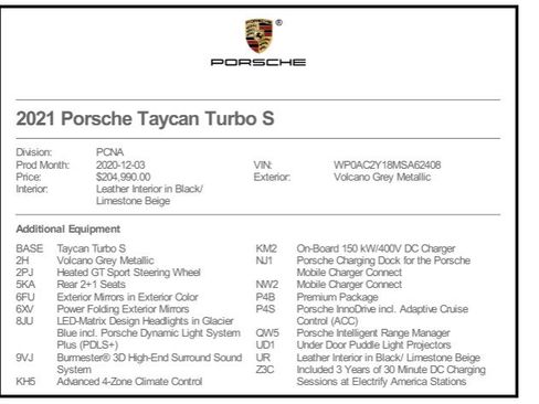 Used 2021 Porsche Taycan Turbo S image 4
