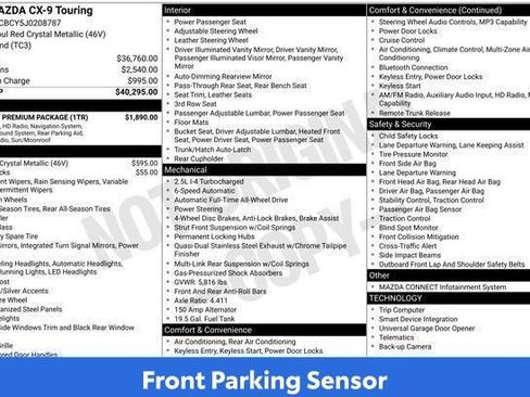 Used 2018 MAZDA CX-9 Touring w/ Touring Premium Package AWD/4WD image 20