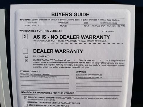 Used 2023 Chevrolet TrailBlazer RS w/ Sun and Liftgate Package image 24