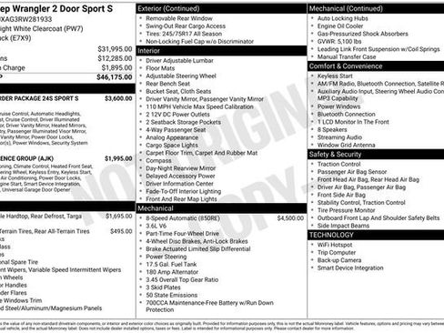 Used 2024 Jeep Wrangler Sport AWD/4WD image 36