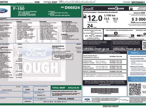 Used 2021 Ford F150 Lariat w/ Equipment Group 502A High AWD/4WD image 5
