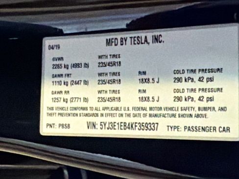 Used 2019 Tesla Model 3 Long Range AWD/4WD image 12