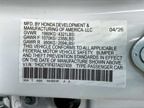 New 2026 Honda Accord SE image 21