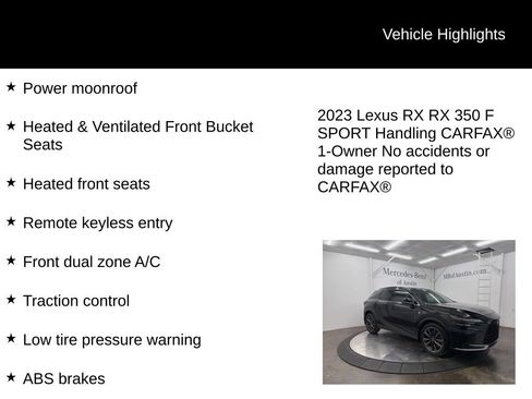 Used 2023 Lexus RX 350 F Sport image 6